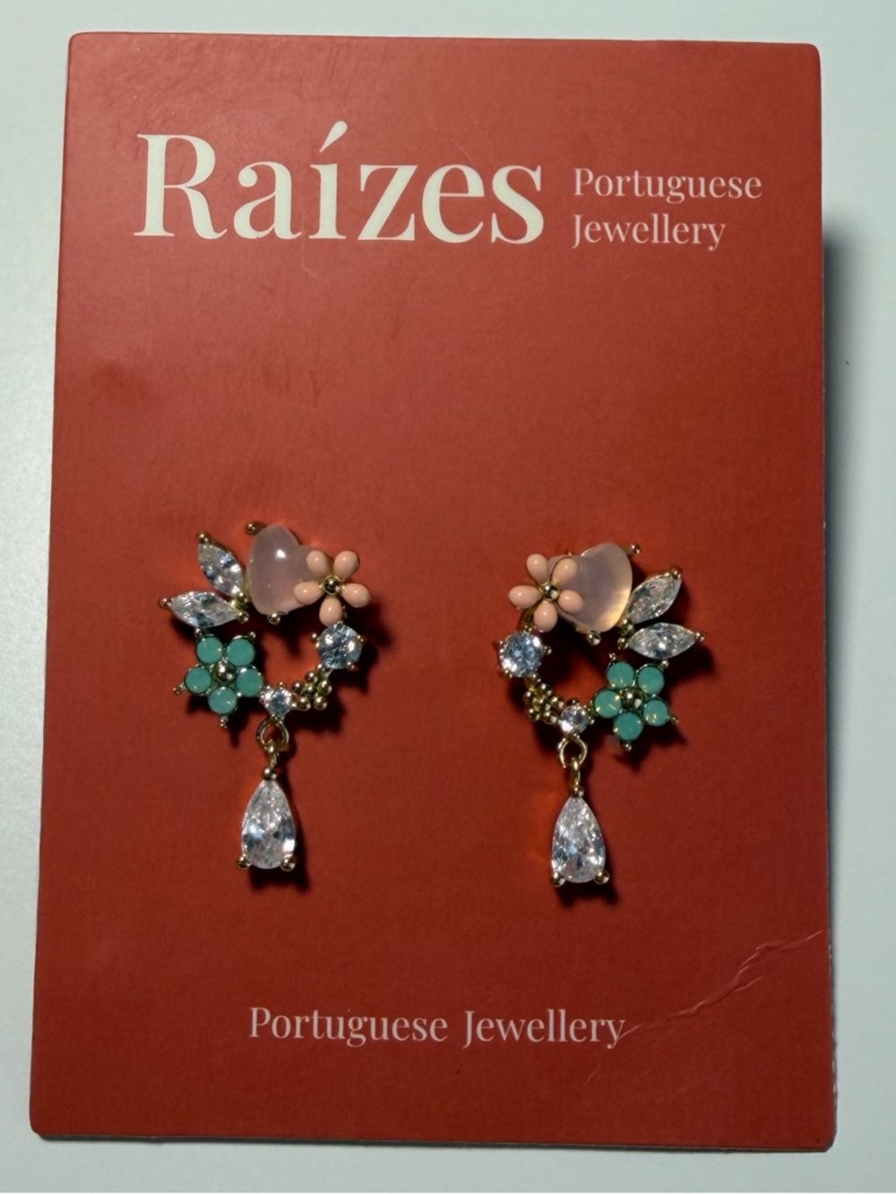 NWOT Floral Wreath Earrings - Picture 3 of 4